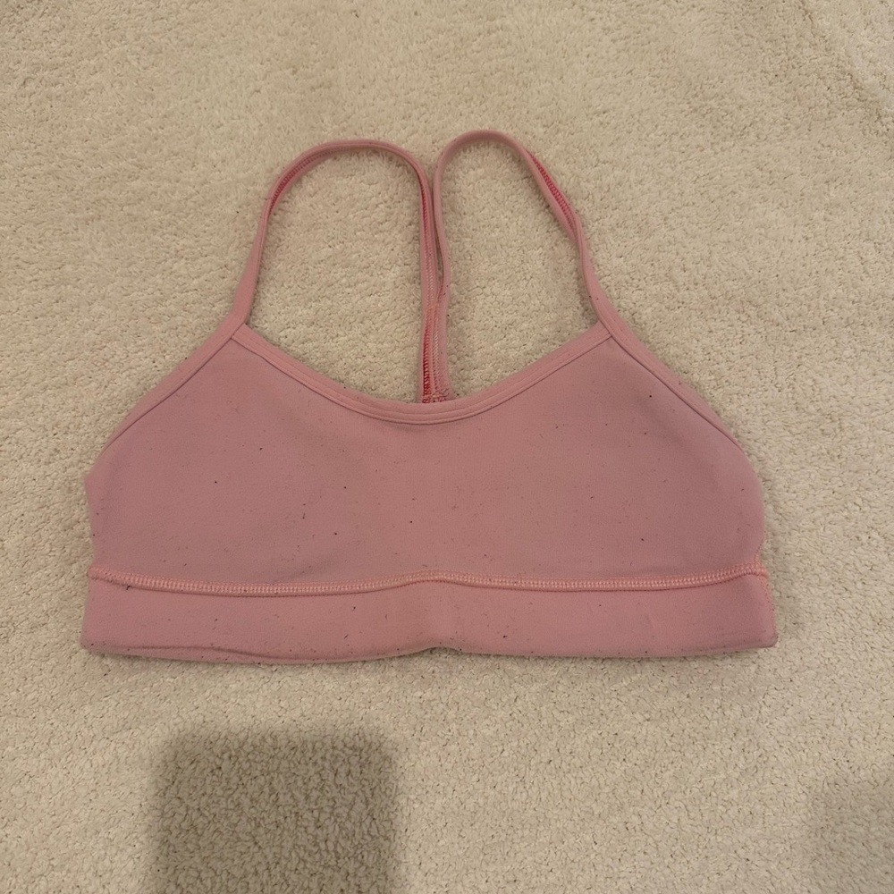 Pink Lululemon sports bra